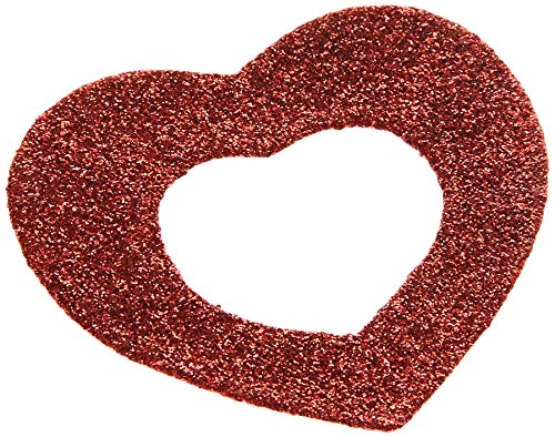 Mopec NA141.14 Herz rot glänzend, 8 x 6 cm, 6 Stück, Karton, mehrfarbig, Einheitsgröße von Mopec