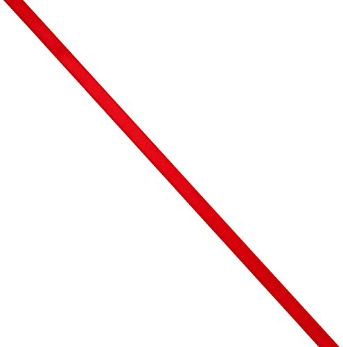 Mopec S90.06.14 Satinband, gesäumt, Rot, 6 mm x 100 m, Stoff, mehrfarbig, Einheitsgröße von Mopec