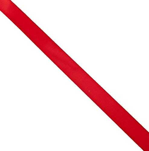 Mopec S90.25.14 Satinband, gesäumt, Rot, 25 mm x 50 m, Stoff, mehrfarbig, Einheitsgröße von Mopec