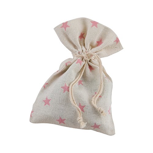 Mopec Tasche Sterne, Baumwolle, Beige/Rosa, 4x14x10 cm, 12 Mopec Tasche Sterne, Baumwolle, Beige/Rosa, 4x14x10 cm, 12 von Mopec