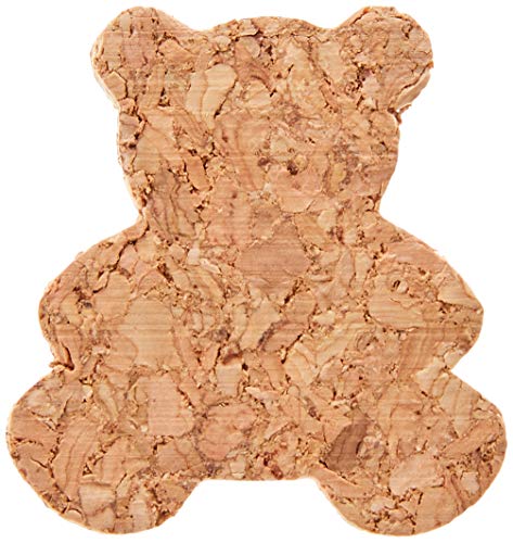Mopec W164 Kork Bär mit Kleber, 3 x 2,8 cm, 6 Stück, mehrfarbig, Einheitsgröße, 30 Stück Mopec W164 Kork Bär mit Kleber, 3 x 2,8 cm, 6 Stück, mehrfarbig, Einheitsgröße, 30 Stück von Mopec