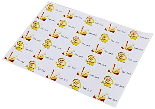Mopec X235 Vorgeschnittene Karten Sant Jordi, 30 x Blatt, 5 Blatt, Papier, mehrfarbig, Einheitsgröße von Mopec