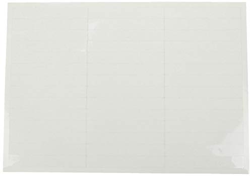 Mopec X341 Klebeetiketten, transparent, 66 x 10 mm, 1 Blatt = 42 Stück, mehrfarbig, Einheitsgröße von Mopec