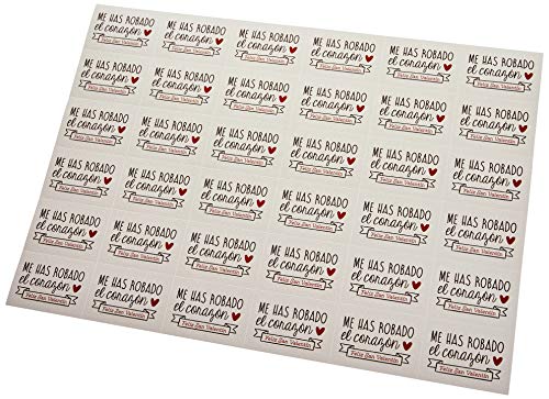 Mopec X825.1 Vorgeschnittene Karte Me has robado el, 5 x 3,5 cm, 36 x Blatt, 5 Stück, Papier, mehrfarbig von Mopec