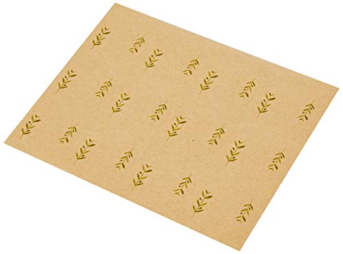 Mopec X848 Aufkleber aus Kraftpapier, grüne Äste, 3,5 cm, 1 Blatt = 12 Stück, 10 Stück, Papier, mehrfarbig, Einheitsgröße von Mopec