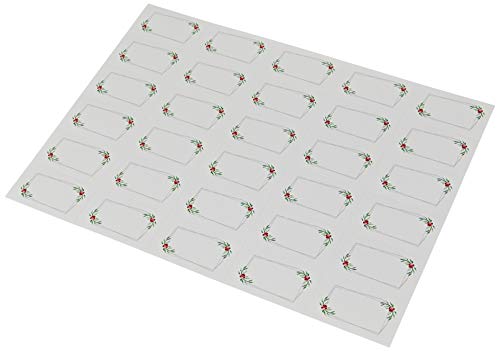Mopec X9175 Doppelkarte, vorgeschnitten, Rahmen und Blumen, 30 x Blatt, 5 Stück, Karton, mehrfarbig, 6 x 3,4 cm, 5 von Mopec