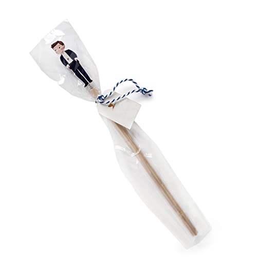 Mopec Packung mit 6 Buntstiften mit Band zur Kommunion für Kinder, Hände und Tasche Mopec Packung mit 6 Buntstiften mit Band zur Kommunion für Kinder, Hände und Tasche von Mopec