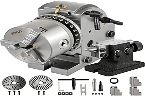 Mophorn Teilungskopf 4Zoll/100mm Indexierkopf Teilungskopf Teilungskopf Für Rotating Board Fräsmaschine BS-0, Silber Mophorn Teilungskopf 4Zoll/100mm Indexierkopf Teilungskopf Teilungskopf Für Rotating Board Fräsmaschine BS-0, Silber von VEVOR