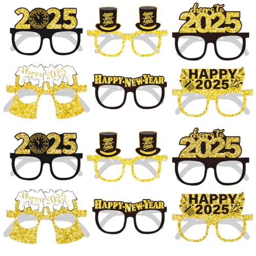 MorLuks 12 Stück Silvester Brille 2025, Fotobox Accessoires, Happy New Year Party Zubehör, Silvester Foto Requisiten 2025, Neujahr Deko für Erwachsene Kinder, Neujahrsdekorationen für das Gesicht MorLuks 12 Stück Silvester Brille 2025, Fotobox Accessoires, Happy New Year Party Zubehör, Silvester Foto Requisiten 2025, Neujahr Deko für Erwachsene Kinder, Neujahrsdekorationen für das Gesicht von MorLuks