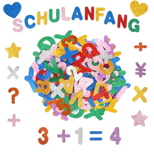 230 Stück Moosgummi Buchstaben Glitzer Aufkleber, Selbstklebend Buchstaben Zahlen Aufkleber, Glitzer Schaumstoff Aufkleber für Schultüte, Einschulung Schulanfang Deko, Basteln, Scrapbooking Zubehör 230 Stück Moosgummi Buchstaben Glitzer Aufkleber, Selbstklebend Buchstaben Zahlen Aufkleber, Glitzer Schaumstoff Aufkleber für Schultüte, Einschulung Schulanfang Deko, Basteln, Scrapbooking Zubehör von MorLuks
