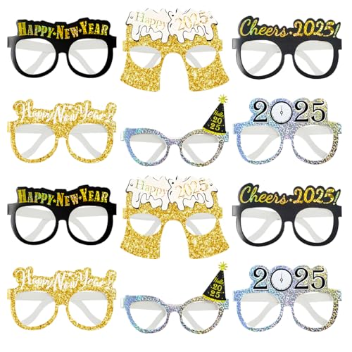 MorLuks 12 Stück 2025 Silvester Brille, Fotobox Accessoires, Happy New Year Party Zubehör,Silvester Foto Requisiten 2025, Neujahr Deko für Erwachsene Kinder, Neujahrsdekorationen für das Gesicht MorLuks 12 Stück 2025 Silvester Brille, Fotobox Accessoires, Happy New Year Party Zubehör,Silvester Foto Requisiten 2025, Neujahr Deko für Erwachsene Kinder, Neujahrsdekorationen für das Gesicht von MorLuks
