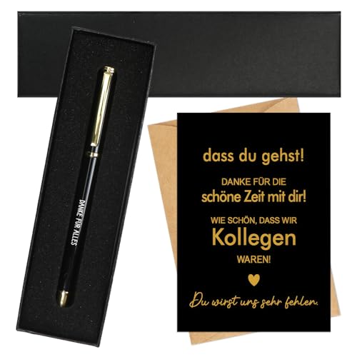 MorLuks Abschiedsgeschenk Kollegen, Kugelschreiber mit Gravur + Abschiedskarte Kollegen + Geschenkbox, Geschenk Abschied Kollegin für Jobwechsel Rente Ruhestand Neuer Job Mutmacher MorLuks Abschiedsgeschenk Kollegen, Kugelschreiber mit Gravur + Abschiedskarte Kollegen + Geschenkbox, Geschenk Abschied Kollegin für Jobwechsel Rente Ruhestand Neuer Job Mutmacher von MorLuks
