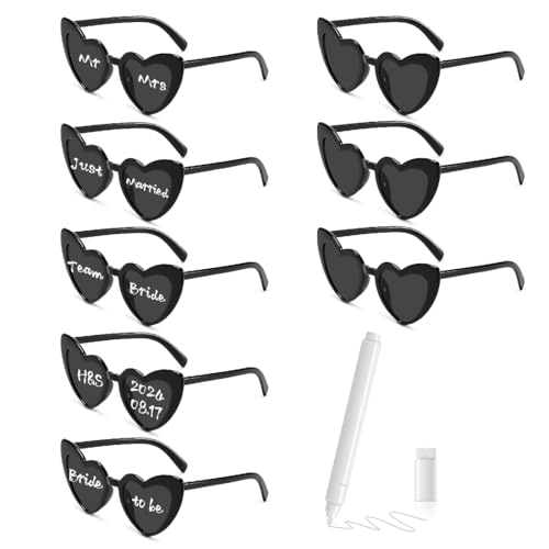 MorLuks Herz Sonnenbrille mit Stift, DIY Herzbrille, Sonnenbrille Hochzeit, JGA Sonnenbrille Frauen, Vintage Herzform Brille für Junggesellenabschied Geburtstags Party Halloween Weihnachten MorLuks Herz Sonnenbrille mit Stift, DIY Herzbrille, Sonnenbrille Hochzeit, JGA Sonnenbrille Frauen, Vintage Herzform Brille für Junggesellenabschied Geburtstags Party Halloween Weihnachten von MorLuks