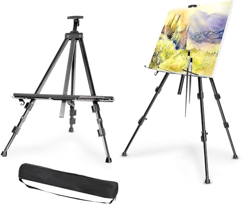 MorNon 2 Stück Aluminium Staffelei 50-167cm, Atelierstaffelei Verstellbare Standstaffelei Feldstaffelei, Mit Tasche Für Leinwand Poster Hochzeit Skizzieren Male MorNon 2 Stück Aluminium Staffelei 50-167cm, Atelierstaffelei Verstellbare Standstaffelei Feldstaffelei, Mit Tasche Für Leinwand Poster Hochzeit Skizzieren Male von MorNon