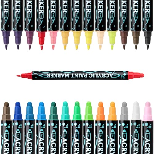 12/24/26/30 Farben, doppelseitiger Acryl-Marker, Acrylmalstift für Kinder, Zeichnen, Kartenherstellung, Scrapbooking, Kunstbedarf 12/24/26/30 Farben, doppelseitiger Acryl-Marker, Acrylmalstift für Kinder, Zeichnen, Kartenherstellung, Scrapbooking, Kunstbedarf von Morain