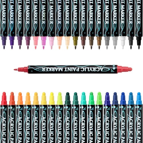 12/24/26/30 Farben, doppelseitiger Acryl-Marker, Acrylmalstift für Kinder, Zeichnen, Kartenherstellung, Scrapbooking, Kunstbedarf 12/24/26/30 Farben, doppelseitiger Acryl-Marker, Acrylmalstift für Kinder, Zeichnen, Kartenherstellung, Scrapbooking, Kunstbedarf von Morain