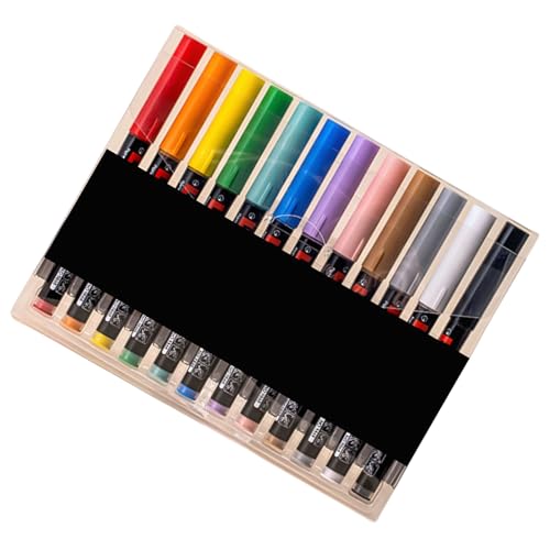 12/24/36/48 Farb-Flüssig-Acryl-Marker, Pinselspitze, Acrylmalstift zum Zeichnen auf Papier, Stein, Stein, Leinwand, Holz, Glas, Pinselmarker 12/24/36/48 Farb-Flüssig-Acryl-Marker, Pinselspitze, Acrylmalstift zum Zeichnen auf Papier, Stein, Stein, Leinwand, Holz, Glas, Pinselmarker von Morain