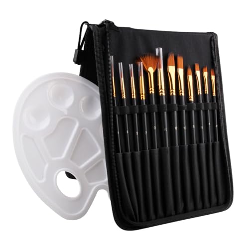 13x Acryl Paintng Pinsel Mit Lackpalette Künstler Nylons Haar Painti Pinsel Für Aquarellölmalerei Zeichnung 13x Acryl Paintng Pinsel Mit Lackpalette Künstler Nylons Haar Painti Pinsel Für Aquarellölmalerei Zeichnung von Morain