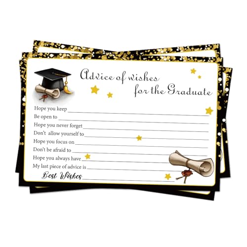 16/24 Stück Abschluss-Ratschläge, 15,2 x 10,2 cm, Karte für die Graduiertenschule oder College, Party, Spieldekoration, Dankeskarten, Papier von Morain