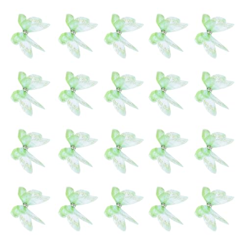 20 Stück Organza-Aufnäher mit Strasssteinen, Schmetterlingsapplikationen, bestickte Applikationen zum Nähen, Basteln, Haar-Accessoires, Basteln, Schmetterling für Scrapbooking von Morain