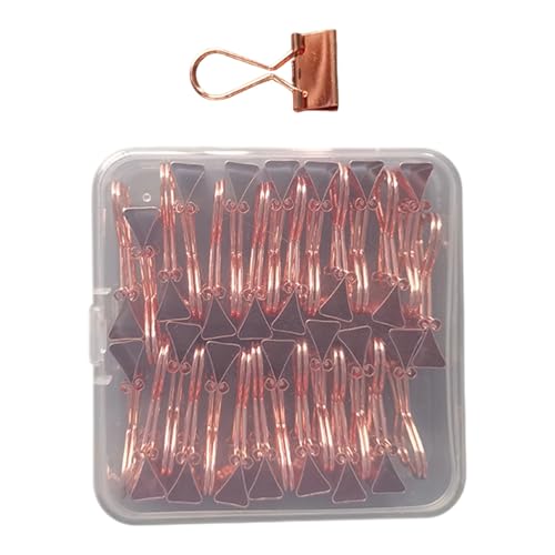 30 Stück 19 mm Büroklammern in Herzform, Binder-Clips, Rechnung, Foldback, Geld, Papierklammern, Dokument für Schule, Foldback, Herzform, Ordnungsklammern von Morain