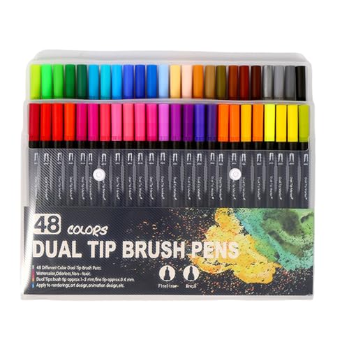 36/48/60/72/100 Farben, doppelseitiges Pinselstift-Set, Filzstift, Aquarell, für Malbücher 36/48/60/72/100 Farben, doppelseitiges Pinselstift-Set, Filzstift, Aquarell, für Malbücher von Morain