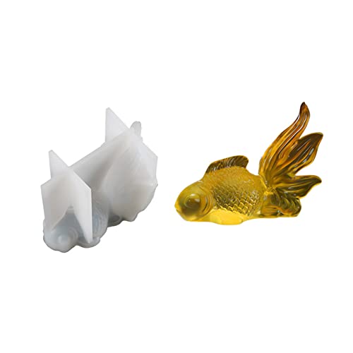 3D Kristall Großer Goldfisch Ornament Silikonform Geeignet Für Epoxidharz Bastel Schmuck Herstellung Wohnkultur von Morain