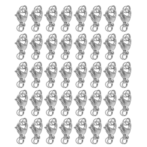 40pcs Edelstahl Hummerverschluss Für Schmuckprojekte Making Erkenntnisse Halskette Verschlüsse Und Schließungen von Morain