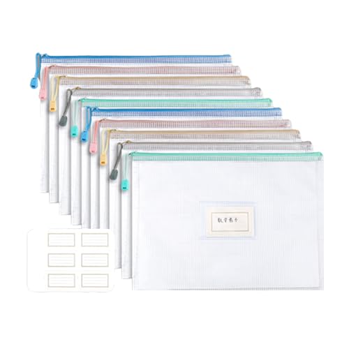 5/10/20 Stück transparente Dokumententaschen in Briefgröße, Dokumenten-Organizer, Tasche, Reißverschlusstasche, Dokumentenmappe, Organizer von Morain