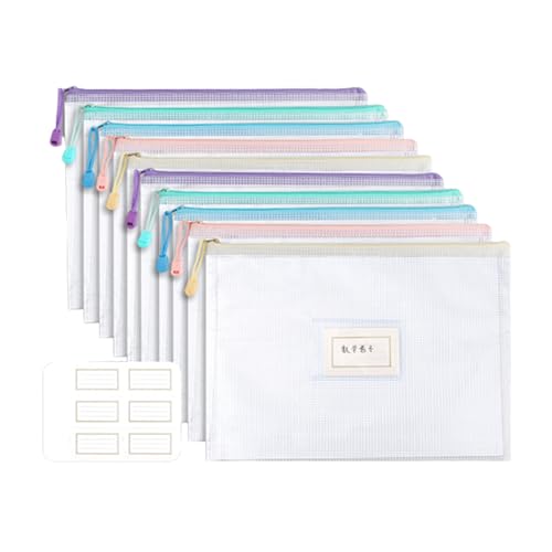 5/10/20 Stück transparente Dokumententaschen in Briefgröße, Dokumenten-Organizer, Tasche, Reißverschlusstasche, Dokumentenmappe, Organizer von Morain