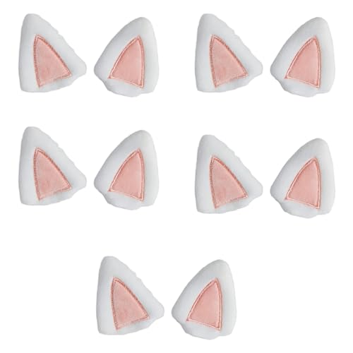 5 Paar niedliche Ohr-Form-Patches, Haarnadeln, kreative Kleidung, Taschen, Haarspangen, Schlüsselanhänger, Nähen, Dekoration, Flicken für Kleidung für Jacken von Morain