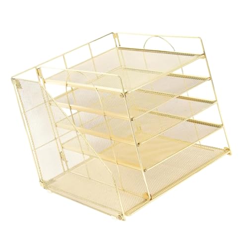 5-stöckige Briefablage aus Metall mit Zeitschriftenständer, multifunktionaler Schreibtisch-Dokumenten-Organizer für Büro, Schulbedarf, verstellbarer Schreibtisch-Aktenordner 5-stöckige Briefablage aus Metall mit Zeitschriftenständer, multifunktionaler Schreibtisch-Dokumenten-Organizer für Büro, Schulbedarf, verstellbarer Schreibtisch-Aktenordner von Morain