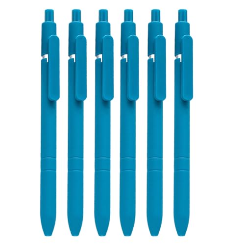 6 x Business-Stift mit Stift-Clip, einziehbarer Kugelschreiber, nachfüllbar, für Büro, Hotel, Gäste, Schild, Studentenschreiben von Morain