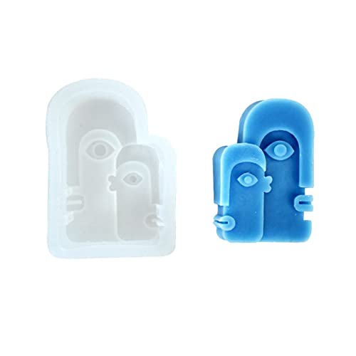 Abstrakte Gesichtsschokoladenschokolade Fondant Kerze Silikonformen Epoxidharz Ornamente Machen Abstrakte Gesichtsschokoladenschokolade Fondant Kerze Silikonformen Epoxidharz Ornamente Machen von Morain
