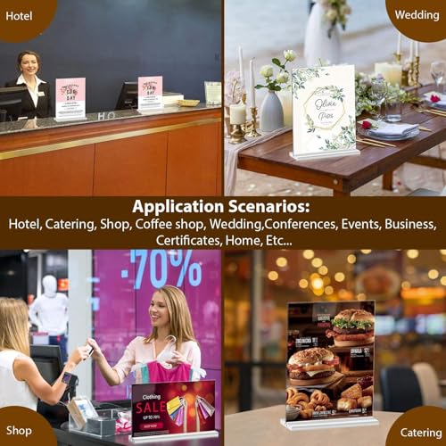 Acryl Displayständer Klares Poster Display Ständer Vertikaler Schilderhalter Für Offices School Hochzeitsrestaural Store Hotel L Form Display Display von Morain