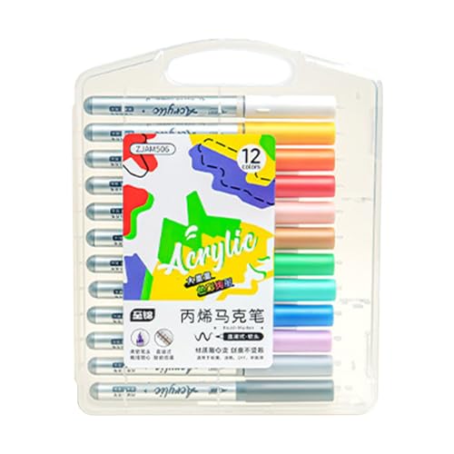Acryl-Marker mit 12/24/36 Farben, Acrylfarbe, Pinselspitze für Kartenherstellung, Kunst, Malerei, Schule, Kunstprojekt, Marker für Steinmalerei, Marker, Malstift Acryl-Marker mit 12/24/36 Farben, Acrylfarbe, Pinselspitze für Kartenherstellung, Kunst, Malerei, Schule, Kunstprojekt, Marker für Steinmalerei, Marker, Malstift von Morain