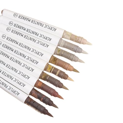 Acrylfarben-Marker, Acrylfarbe, Stift, Zeichenstifte, Marker, Set, Büro, Schulbedarf, 9 Stück Acrylfarben-Marker, Acrylfarbe, Stift, Zeichenstifte, Marker, Set, Büro, Schulbedarf, 9 Stück von Morain