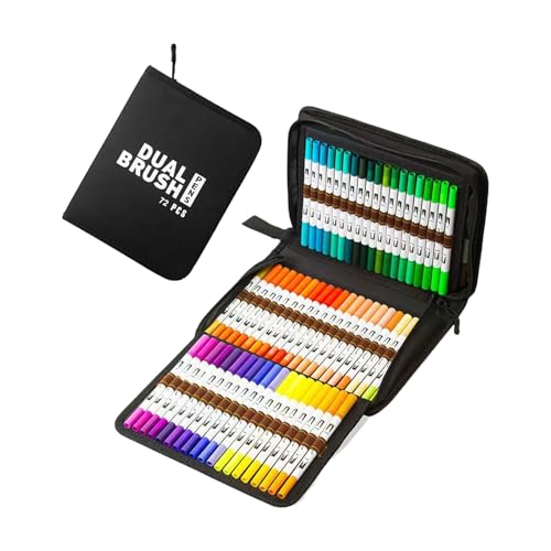 Acrylstift, Acryl-Marker, Zeichenstift, Doppelspitze, Pinsel für Steinmalerei, Glas, 60/72/80/100 Farben von Morain