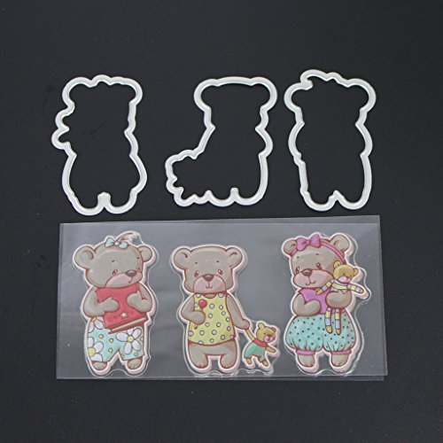 Bear Silicon Stempel+Metall Schneiden Stirbt Schablonenrahmen Für Scrapbook Album Decor Stempel Für Die Kartenherstellung Bear Silicon Stempel+Metall Schneiden Stirbt Schablonenrahmen Für Scrapbook Album Decor Stempel Für Die Kartenherstellung von Morain