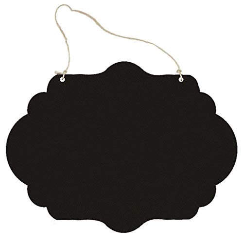 Doppelseitige Kreidetafel-Schilder zum Aufhängen, kleines Memo-Nachrichten-Schild, löschbar, für Hochzeit, Bäckerei, Tafel, Radiergummi-Halter von Morain