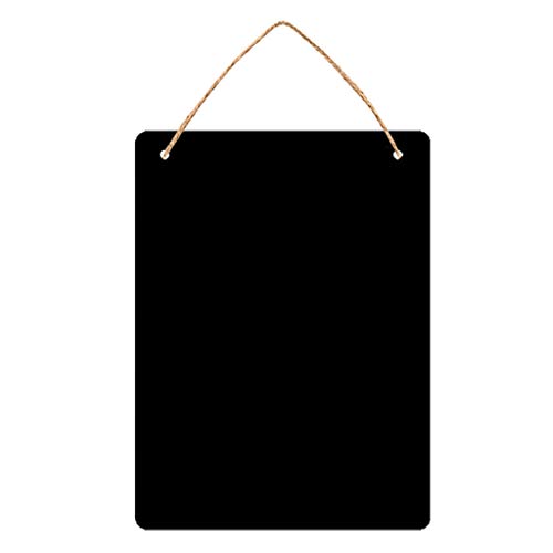 Doppelseitige Kreidetafel-Schilder zum Aufhängen, kleines Memo-Nachrichten-Schild, löschbar, für Hochzeit, Bäckerei, Tafel, Radiergummi-Halter von Morain