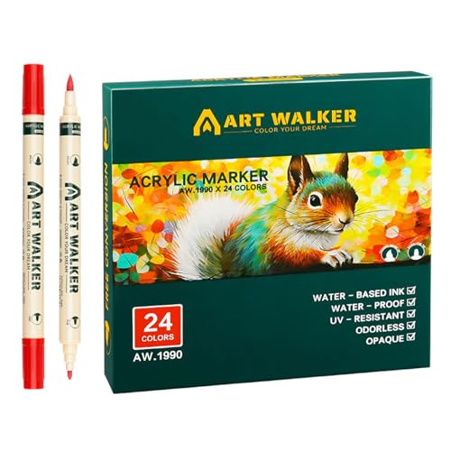 Doppelseitiger Acryl-Marker, 12/24/36 Farben, Acrylmalstift für Scrapbooking, Tagebuch, Kalender, Kartenherstellung, Kunst, Malen, schnell trocknende Tinten Doppelseitiger Acryl-Marker, 12/24/36 Farben, Acrylmalstift für Scrapbooking, Tagebuch, Kalender, Kartenherstellung, Kunst, Malen, schnell trocknende Tinten von Morain