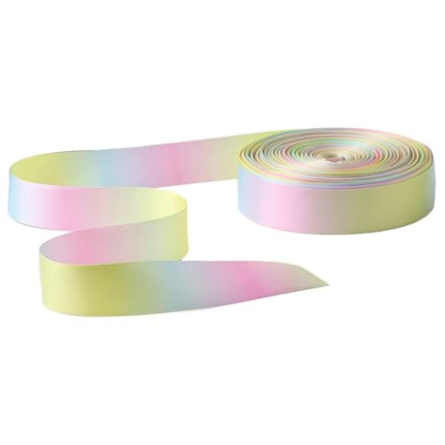 Doppelseitiges Band für Haarschleifen, 45,7 m, Regenbogenfarben, bunt, Farbverlauf, für Hochzeit, Party, Geschenkverpackung Doppelseitiges Band für Haarschleifen, 45,7 m, Regenbogenfarben, bunt, Farbverlauf, für Hochzeit, Party, Geschenkverpackung von Morain