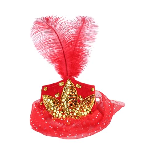 Eleganter Fascinator mit Schmucksteinen, stilvolle festliche Kopfbedeckung mit Schleier, dekorative Details, festlicher Hut für Bühnenauftritte, Hüte für Erwachsene Eleganter Fascinator mit Schmucksteinen, stilvolle festliche Kopfbedeckung mit Schleier, dekorative Details, festlicher Hut für Bühnenauftritte, Hüte für Erwachsene von Morain