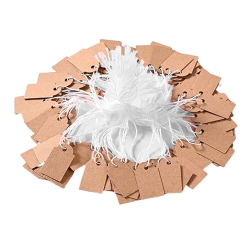 Etiketten mit Schnur, beschreibbare Namensschilder, Papier, zum Aufhängen, 22 x 35 mm, für Schmuck, 500 Stück Etiketten mit Schnur, beschreibbare Namensschilder, Papier, zum Aufhängen, 22 x 35 mm, für Schmuck, 500 Stück von Morain