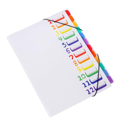Fächermappe mit elastischem Band und elastischem Verschlussband, für Schule, Büro, Schule, Büro, mit elastischem Band von Morain