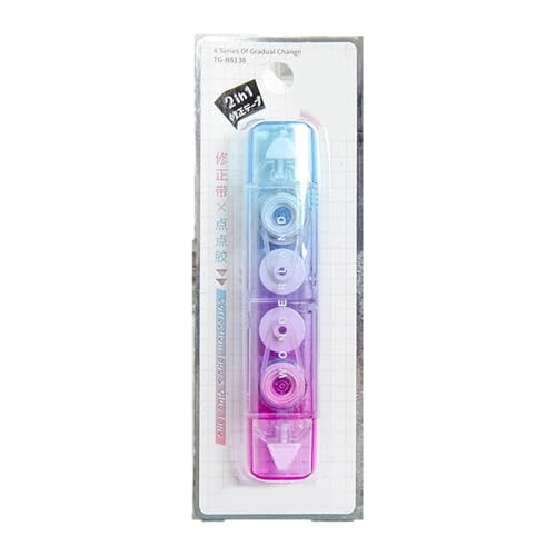 Farbverlaufs-Korrekturband, 2-in-1, weißes Klebeband und Kleberoller, Scrapbooking, Doppelkopf-Korrektur Farbverlaufs-Korrekturband, 2-in-1, weißes Klebeband und Kleberoller, Scrapbooking, Doppelkopf-Korrektur von Morain