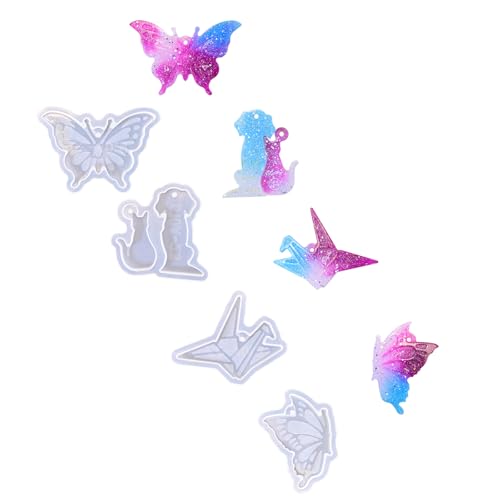 Flexible Silikonform Für Kreative Schlüsselbund Und Dekore Projekte Mit Einzigartigen Schmetterlings Und Papierkranenformen Flexible Silikonform Für Kreative Schlüsselbund Und Dekore Projekte Mit Einzigartigen Schmetterlings Und Papierkranenformen von Morain