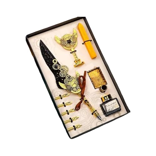 Füllfederhalter-Set, Dip-Stift-Set, Federwachssiegel-Stempel-Kits, Kalligraphie, Kunst, Familie, Freund, Fontänen, Dip-Wachssiegel-Stempel-Kits, Feder für Familie Füllfederhalter-Set, Dip-Stift-Set, Federwachssiegel-Stempel-Kits, Kalligraphie, Kunst, Familie, Freund, Fontänen, Dip-Wachssiegel-Stempel-Kits, Feder für Familie von Morain