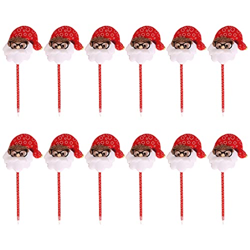 Gel-Kugelschreiber, modisch, niedlich, bunt, Weihnachtsmann, Weihnachtsdekoration, Gel-Kugelschreiber, Nachfüllspitze, farbige dicke Spitze, 12 Stück Gel-Kugelschreiber, modisch, niedlich, bunt, Weihnachtsmann, Weihnachtsdekoration, Gel-Kugelschreiber, Nachfüllspitze, farbige dicke Spitze, 12 Stück von Morain